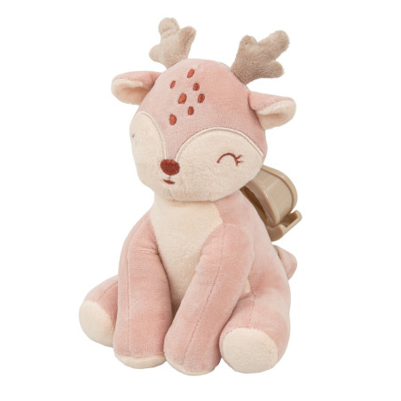 Bimbidreams Peluche musical de cuerda Monet ciervo rosa 30 cm