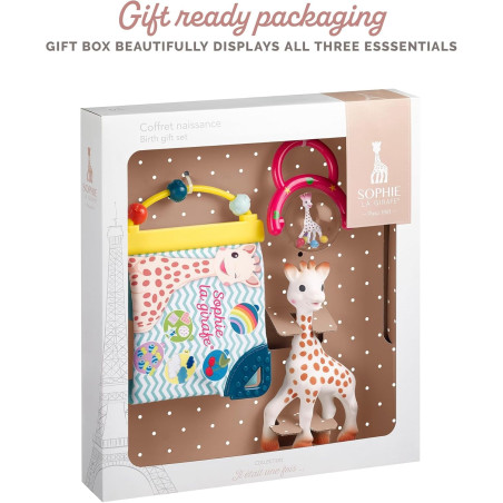 Sophie la Girafe Set regalo + libro de aprendizaje + sonajero