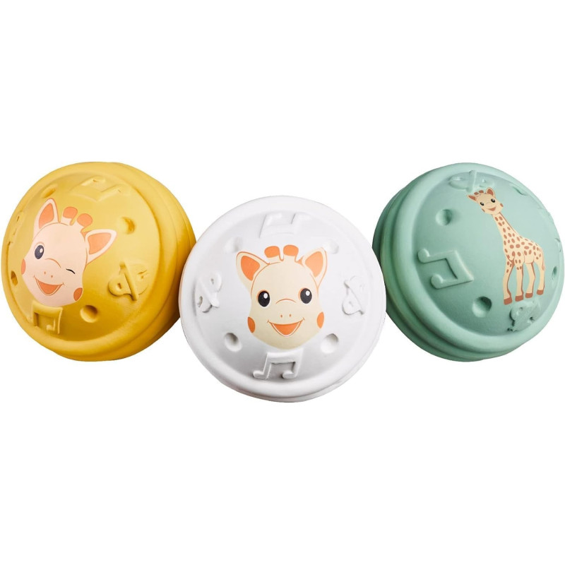 Sophie la Girafe 3 bolitas musicales 100% Hevea