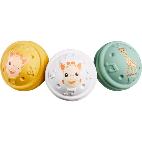 Sophie la Girafe 3 bolitas musicales 100% Hevea
