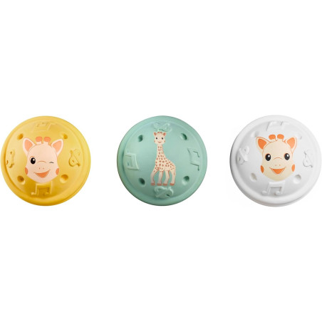 Sophie la Girafe 3 bolitas musicales 100% Hevea