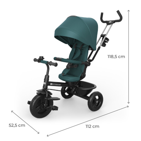 Kinderkraft Triciclo ASTON 2 PLUS 6 en 1 verde