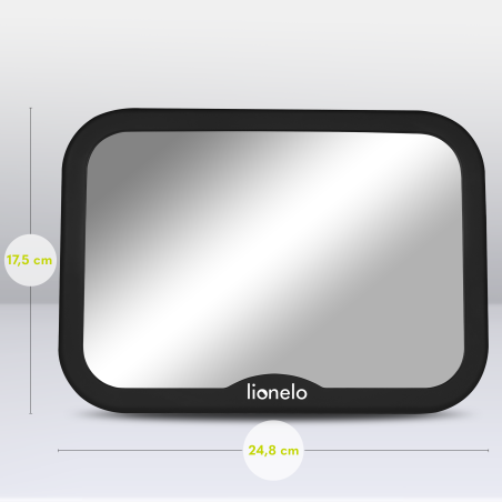 Lionelo espejo para coche de bebé Sett Black Carbon