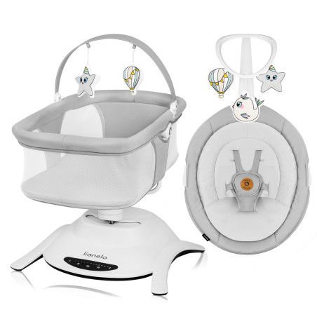 Lionelo Hamaca - cuna mecedora Bella Set Grey Concrete