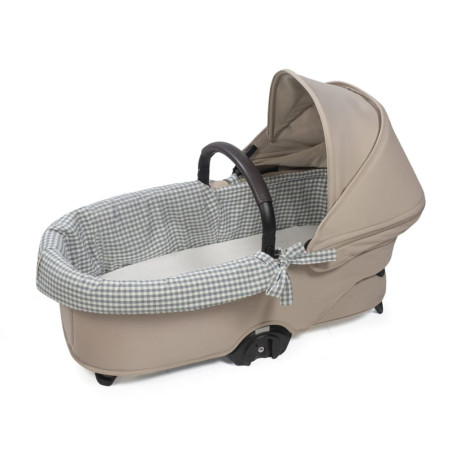 Walking Mum Cubre cuco dual + funda colchón Praliné Vichy Matcha