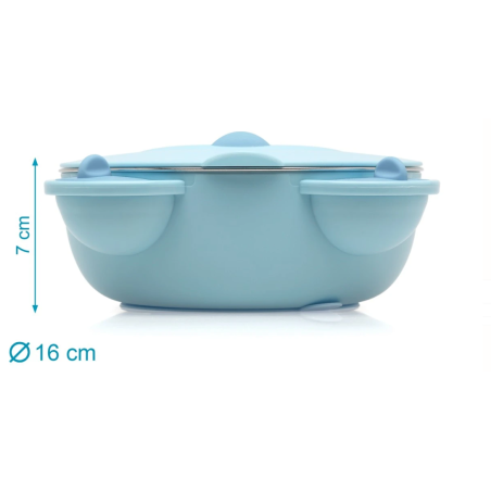 Kiokids Termo para alimentos en acero inoxidable azul
