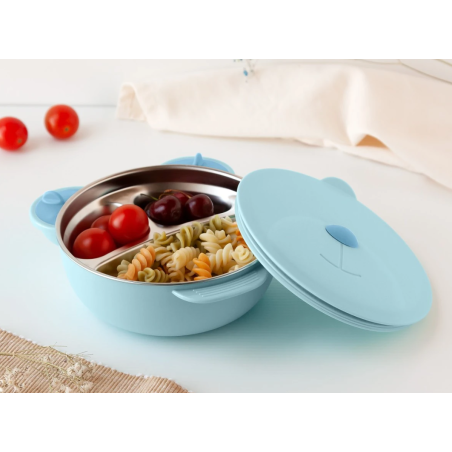 Kiokids Termo para alimentos en acero inoxidable azul