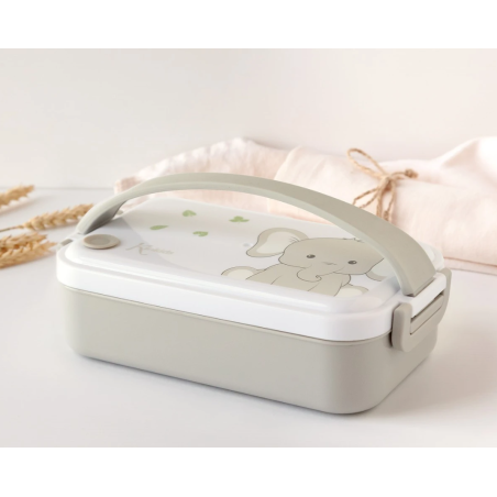 Kiokids Caja almuerzo acero inoxidable elefante 550 ml