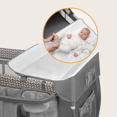 Lionelo Cuna de Viaje 2en1 Sven Plus | Grey Scandi