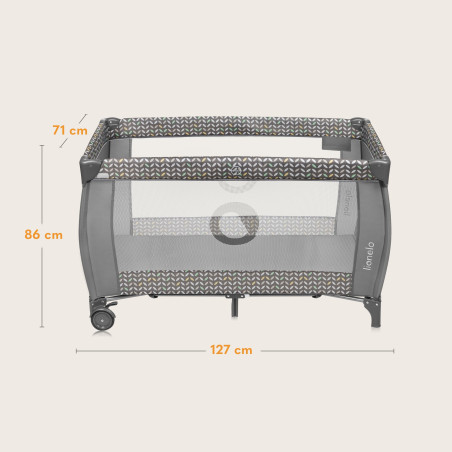 Lionelo Cuna de Viaje 2en1 Sven Plus | Grey Scandi
