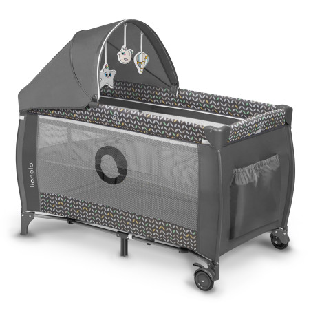Lionelo Cuna de Viaje 2en1 Sven Plus | Grey Scandi