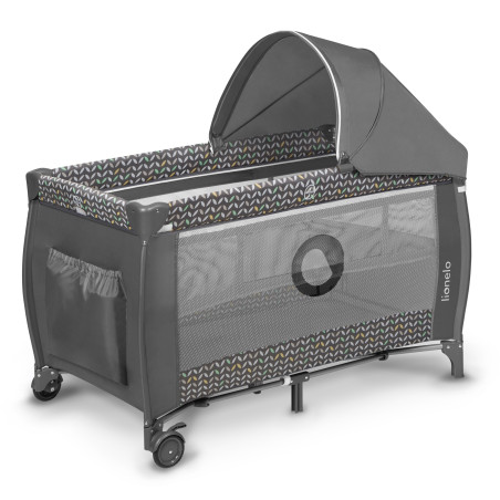 Lionelo Cuna de Viaje 2en1 Sven Plus | Grey Scandi