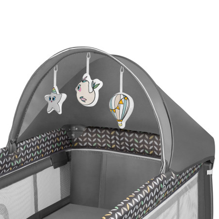 Lionelo Cuna de Viaje 2en1 Sven Plus | Grey Scandi