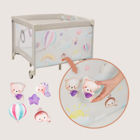 Lionelo Parque multifuncional Mille Plus Grey Beige