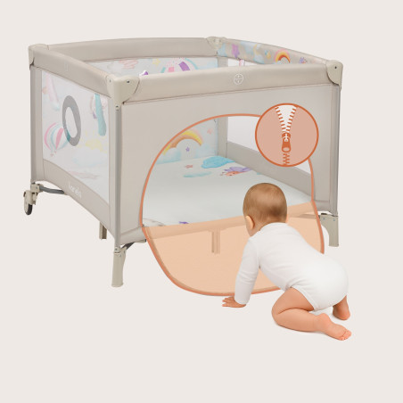 Lionelo Parque multifuncional Mille Plus Grey Beige