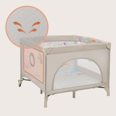 Lionelo Parque multifuncional Mille Plus Grey Beige