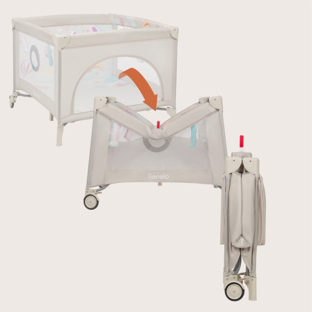 Lionelo Parque multifuncional Mille Plus Grey Beige