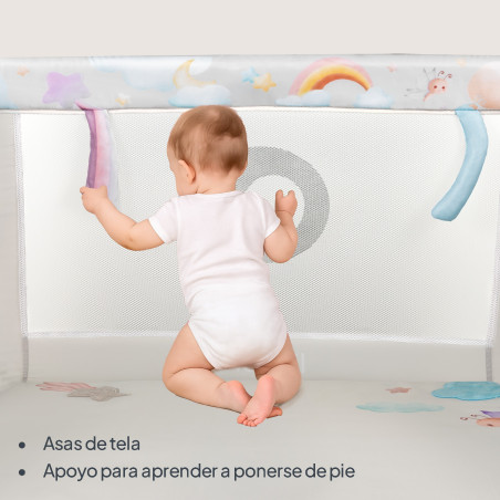 Lionelo Parque multifuncional Mille Plus Grey Beige