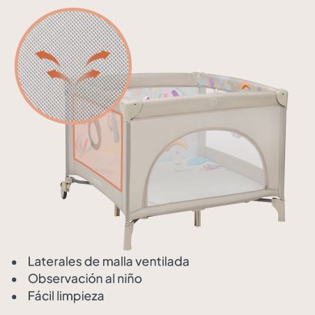 Lionelo Parque multifuncional Mille Plus Grey Beige