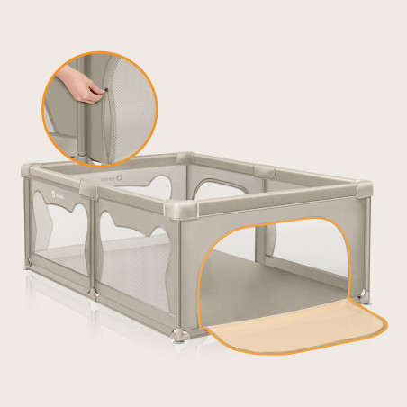 Lionelo Parque cuadrado Willow Beige Sand