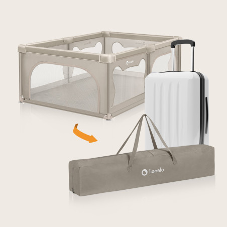 Lionelo Parque cuadrado Willow Beige Sand