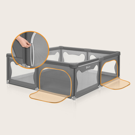 Lionelo Parque cuadrado Willow XL Grey Concrete