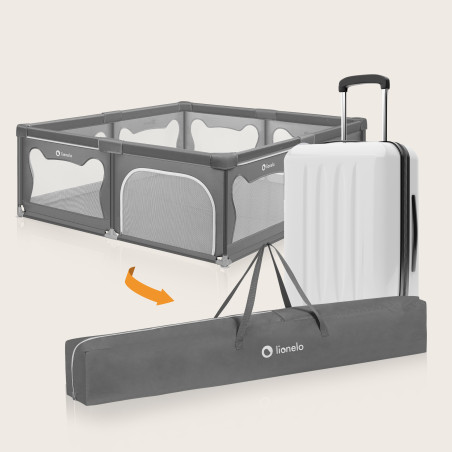 Lionelo Parque cuadrado Willow XL Grey Concrete