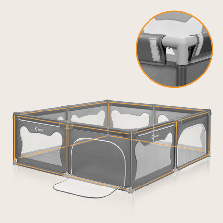 Lionelo Parque cuadrado Willow XL Grey Concrete