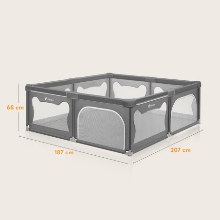 Lionelo Parque cuadrado Willow XL Grey Concrete