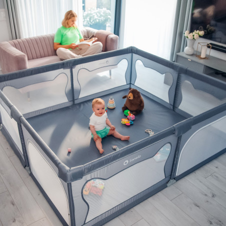 Lionelo Parque cuadrado Willow XL Grey Concrete
