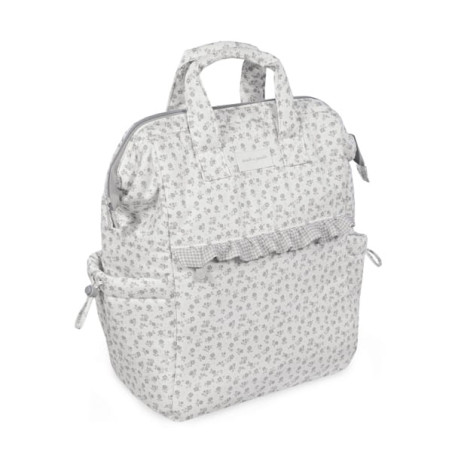 Pasito a pasito Mochila Little Bloom Flor Gris