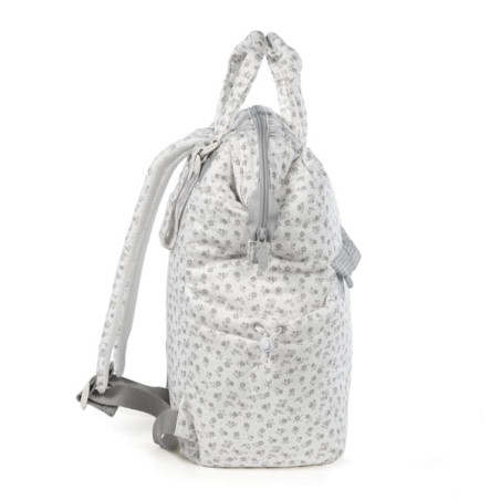Pasito a pasito Mochila Little Bloom Flor Gris