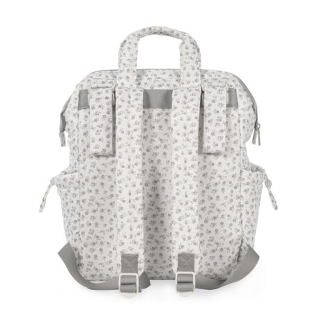Pasito a pasito Mochila Little Bloom Flor Gris