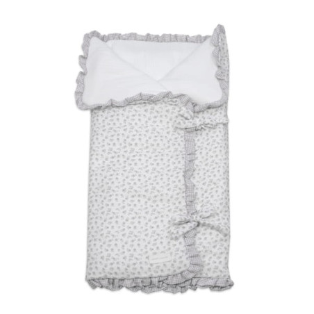 Pasito a pasito Arrullo / Manta Little Bloom Flor Gris TOG 2,5