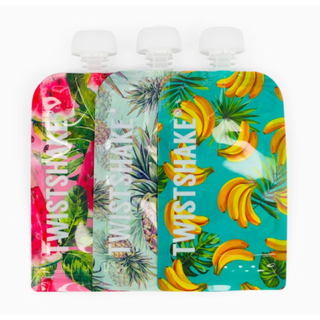 Twistshake Bolsas para Exprimir 220ml Fruta Pack de 3