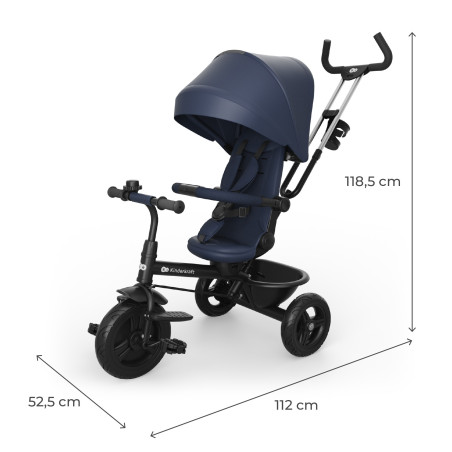 Kinderkraft Triciclo ASTON 2 PLUS 6 en 1 navy blue
