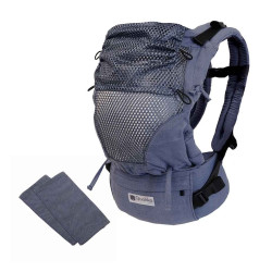 Quokkababy Mochila Portabebés E-Carrier Mesh Denim Blue