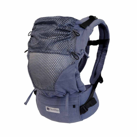 Quokkababy Mochila Portabebés E-Carrier Mesh Denim Blue