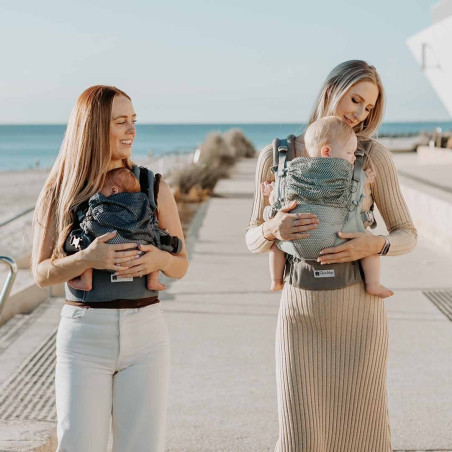 Quokkababy Mochila Portabebés E-Carrier Mesh Denim Blue