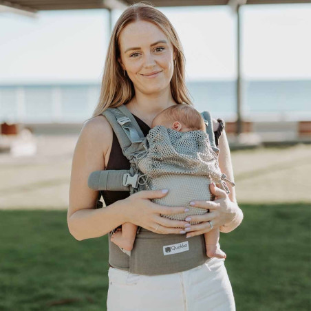 Quokkababy Mochila Portabebés E-Carrier Mesh Light Grey