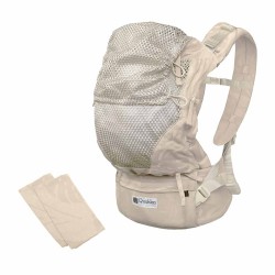 Quokkababy Mochila Portabebés E-Carrier Mesh Taupe Leaves