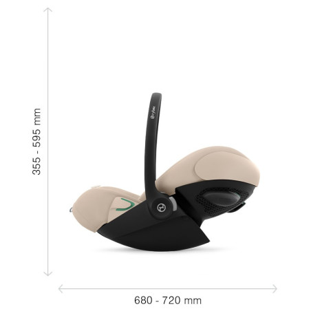 Cybex Silla portabebés Cloud G3 Plus Moon Black