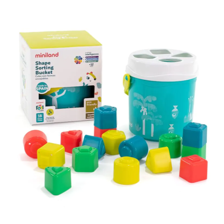 Miniland Encajables para bebés de color turquesa