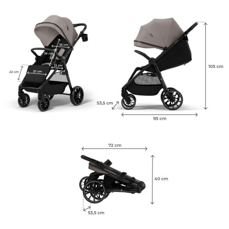 Kinderkraft Silla de paseo Grande 2 Sand Beige