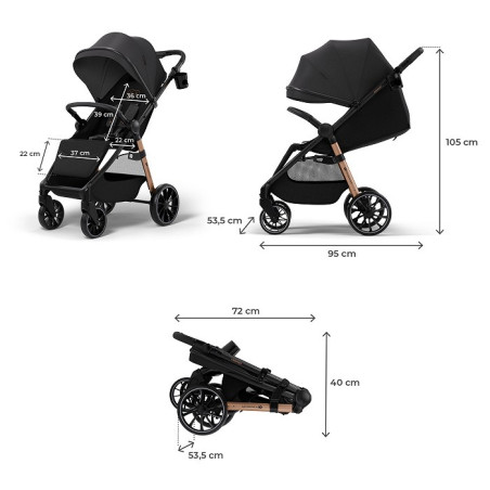 Kinderkraft Silla de paseo Grande 2 Midnight Black