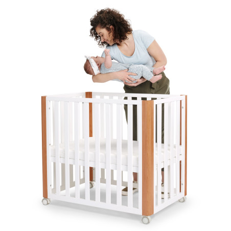 Kinderkraft Cuna de bebé 4 en 1 KOYA madera - blanco