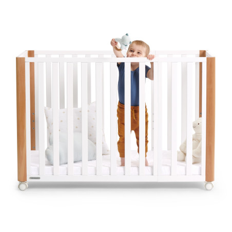 Kinderkraft Cuna de bebé 4 en 1 KOYA madera - blanco