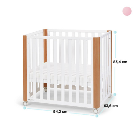 Kinderkraft Cuna de bebé 4 en 1 KOYA madera - blanco