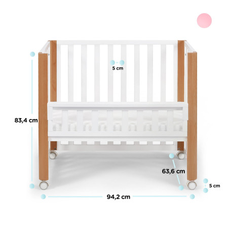 Kinderkraft Cuna de bebé 4 en 1 KOYA madera - blanco