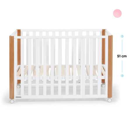 Kinderkraft Cuna de bebé 4 en 1 KOYA madera - blanco